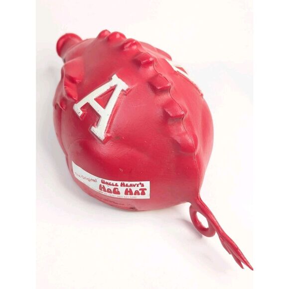 Arkansas Razorbacks Hat Blow Mold Original Uncle Heavy's Hog Helmet Vintage 1977 - Picture 4 of 8